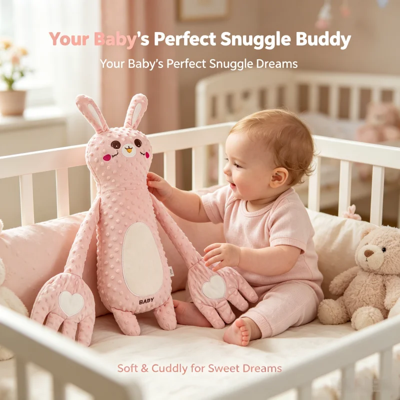 Remote Control Electric Baby Sleep Toy Cartoon animal Shaped Plush Soothing Dolls Cartoon Baby Sleep Aid Comfort Soother Pillow view 6