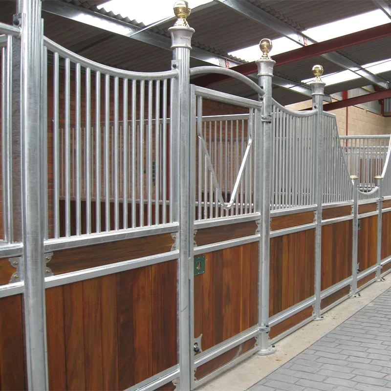 Prefab Stall Steel Prefabricated Wood Horse Stable Stall Fronts Indoor Powder Coated Horse Stable Stall