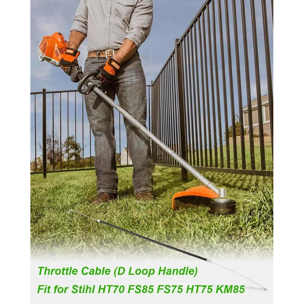 D Loop Handle Cable FS85 Control Cable For Equipment Repair Coated Section 27 Cm Comfortable Handle Design Easy Installation