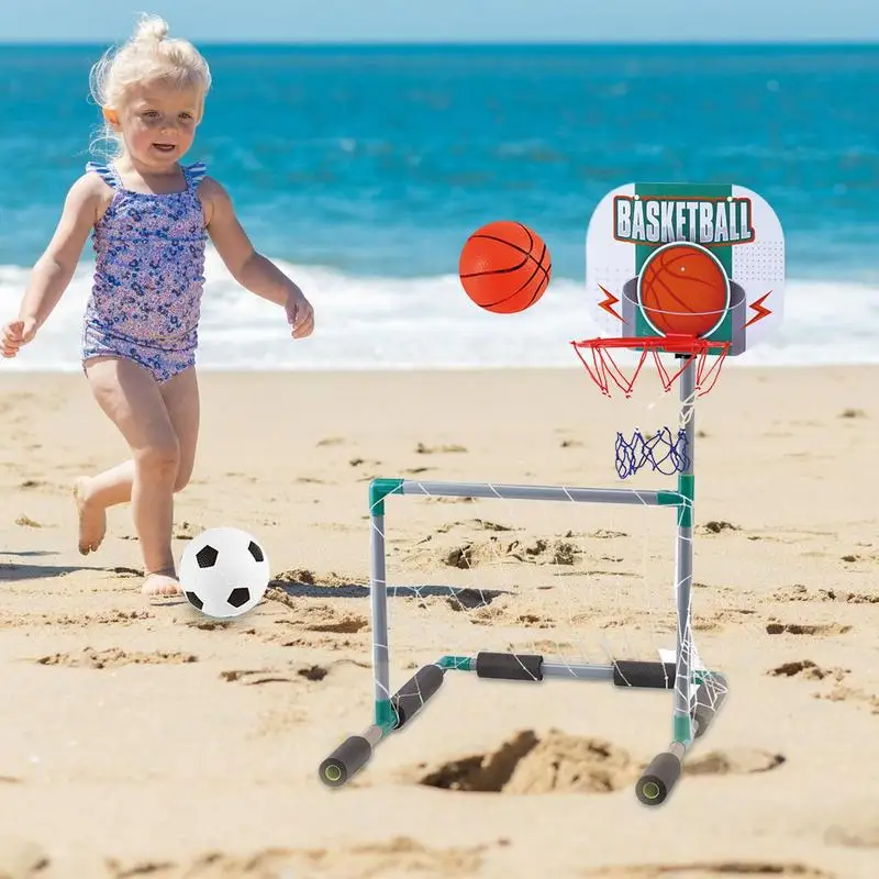 Swimming Pool Basketball Game Floating Inflatbale Pool Basketball Toys Adjustable Height Indoor Outdoor Water Sport Toys For