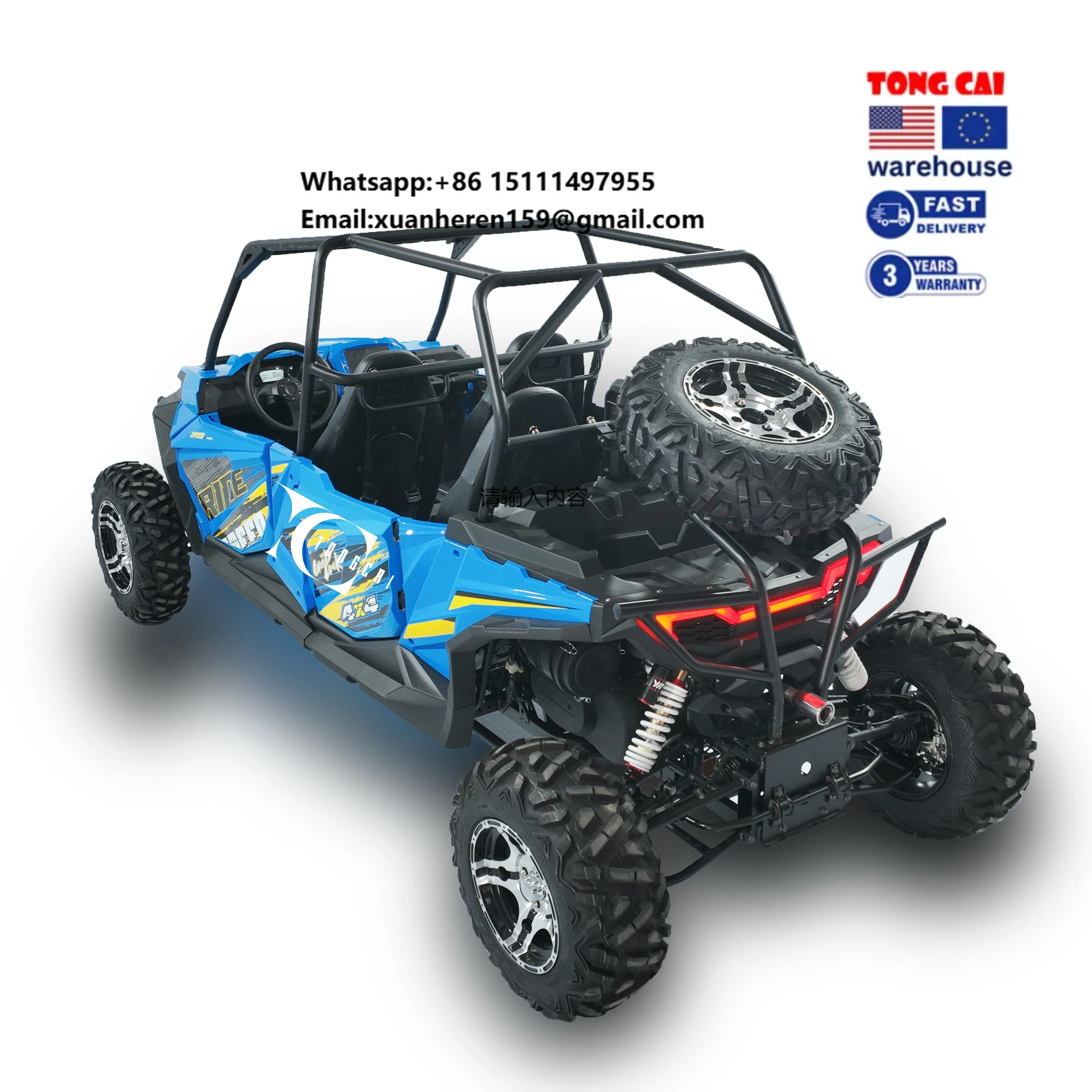 TongCai SSV/UTV 800cc 4seats 4WD | 120km/h High Speed 2-Stroke Engine Chain Drive Water-Cooled 59HP | Off-Road Desert Beach Farm