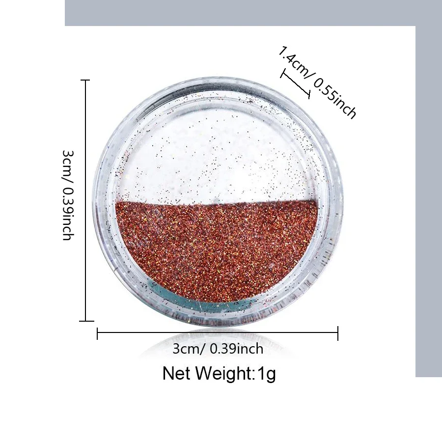 Conjunto de glitter para arte em unhas, 40 peças, cores misturadas, pó fino para esmalte em gel uv, unhas acrílicas, ferramentas de decoração diy