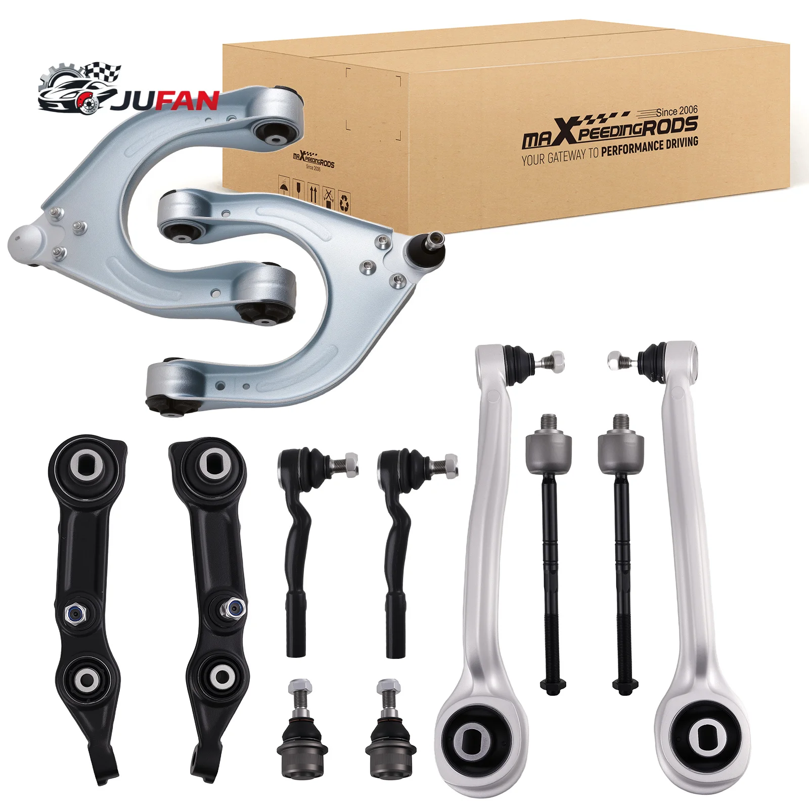 MaXpeedingrods Control Arms Tie Rod Ends Suspension Kit for Mercedes Benz W211 E320 E500 CLS550