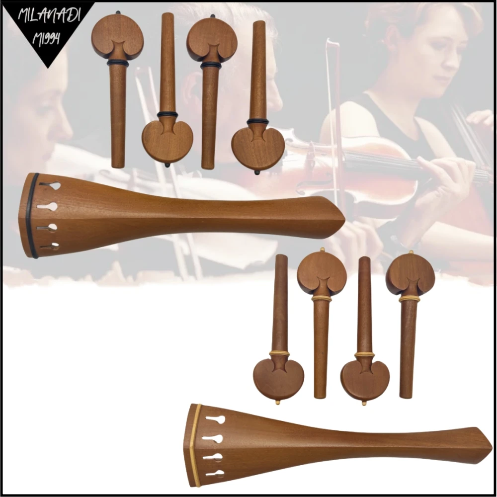 High quality 4/4 Cello Indonesian A-grade ebony wood tailpiece&tuning pegs Accessories parts fittings