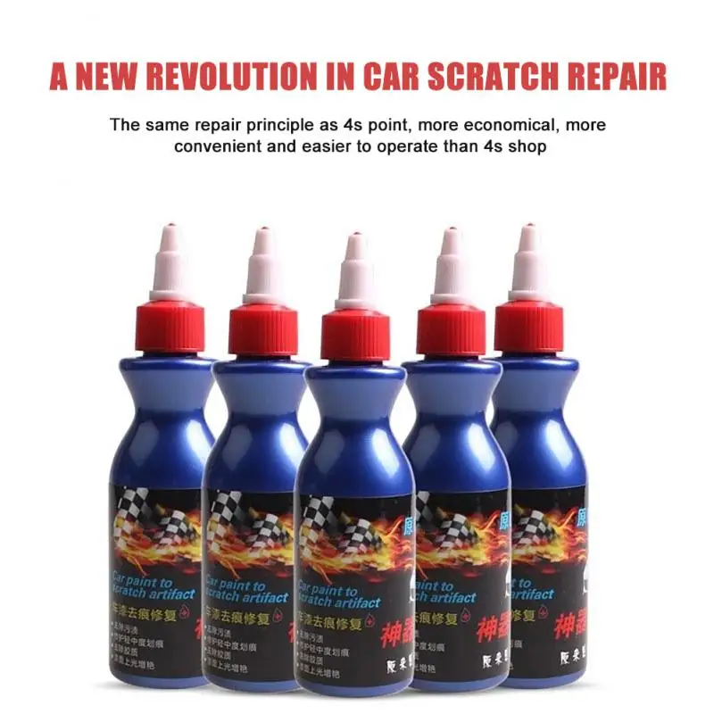 Car Scratch Remover Agent, Repair Tool com Esponja, Car Scratches Repair, Polimento de cera, Anti Scratch, Acessórios de carro