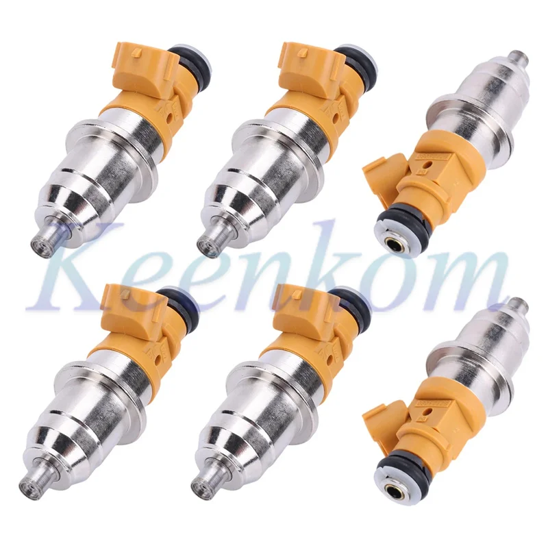 6Pcs Car Fuel Injectors Fits For Mitsubishi Pejero Yamaha Outboard HPDI 200 250 300 HP 2003 E7T25080