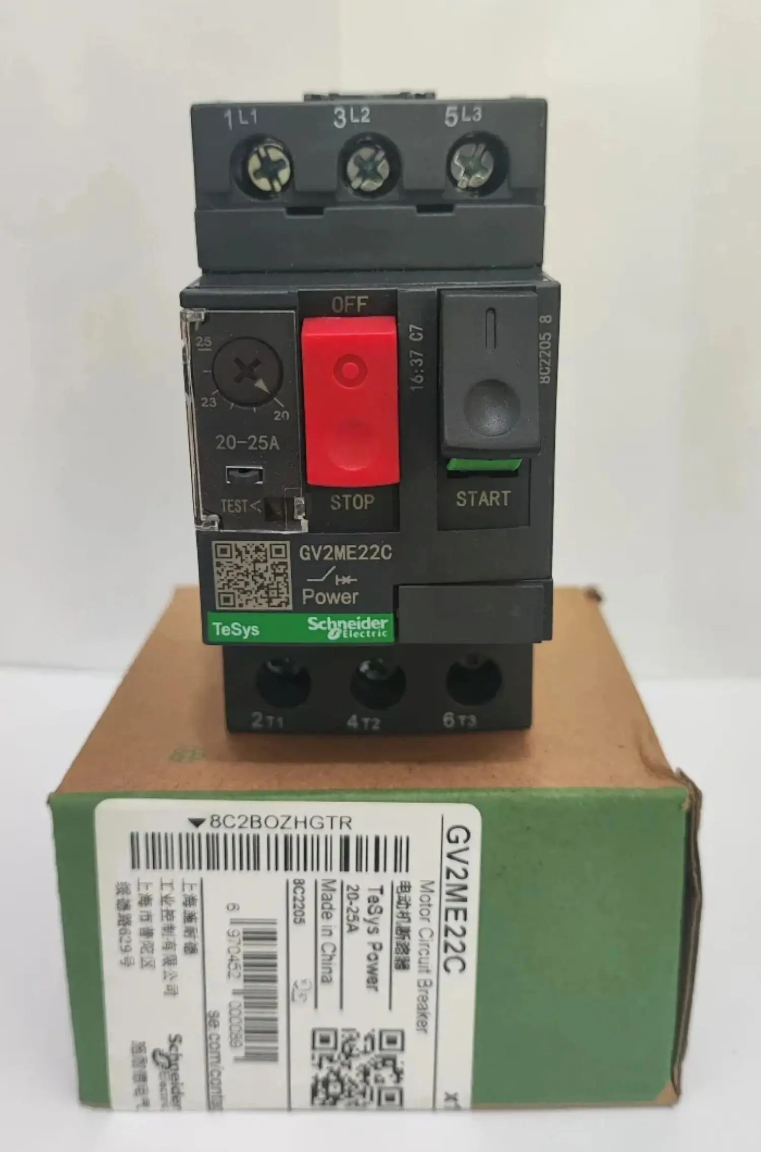 

Автоматический выключатель GV2M22 GV2ME22 GV2-ME22 GV2ME22C GV2-ME22C, TeSys GV2, 3P, 20-25 А, тепломагнитный, с винтовыми клеммами