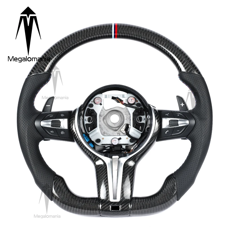 For BMW F32 F16 F15 F26 F25 F34 F30 F22 F44 F86 F85 M2 M3 M4 M5 M6 M8 X3M X4M X5M X6M X7M X5 X3 LED Carbon Fiber Steering Wheel view 6