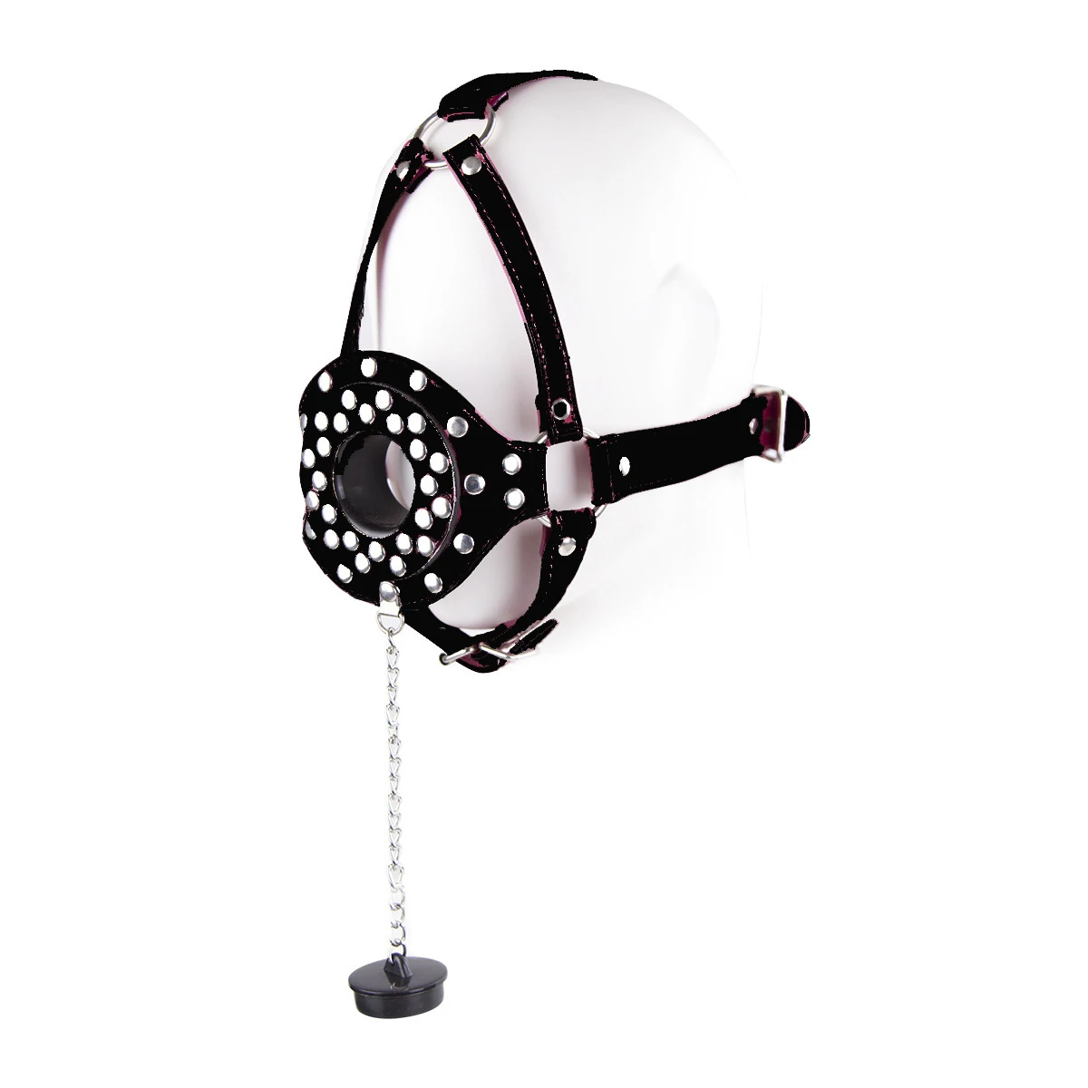 Couple Funnel Gag Harness BDSM Bondage Gags Sex Toy Detachable Mouth Hole Women Oral Sex Mask Mouth Restraint 18+ Fetish Toys view 2