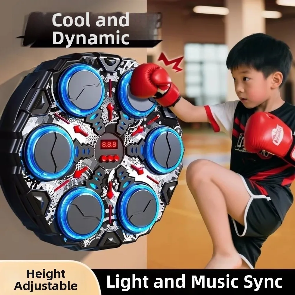 Wall Mounted Smart Music Boxing Machine 3 Speed Adjustment Bluetooth Connection Boxing Electronic Target with Boxing Gloves