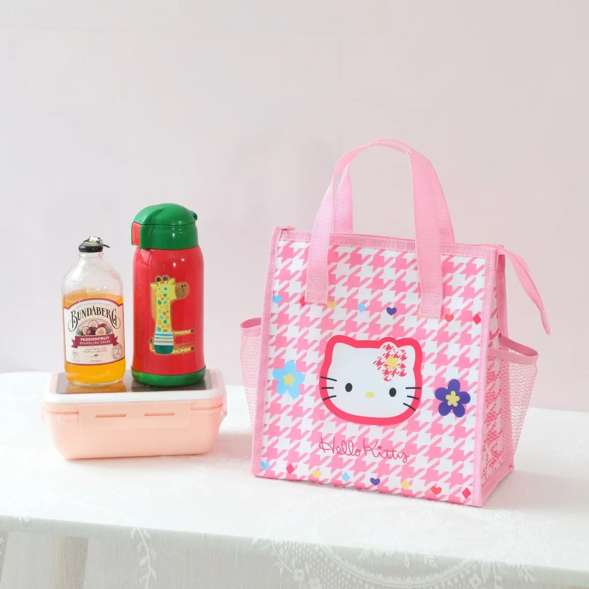 Lovely Hello Kitty My Melody Lunch Box Bag Sanrio Kawaii Anime Kuromi Pochacco Student Kettle Bag Cartoon Picnic Bag Bento Bag