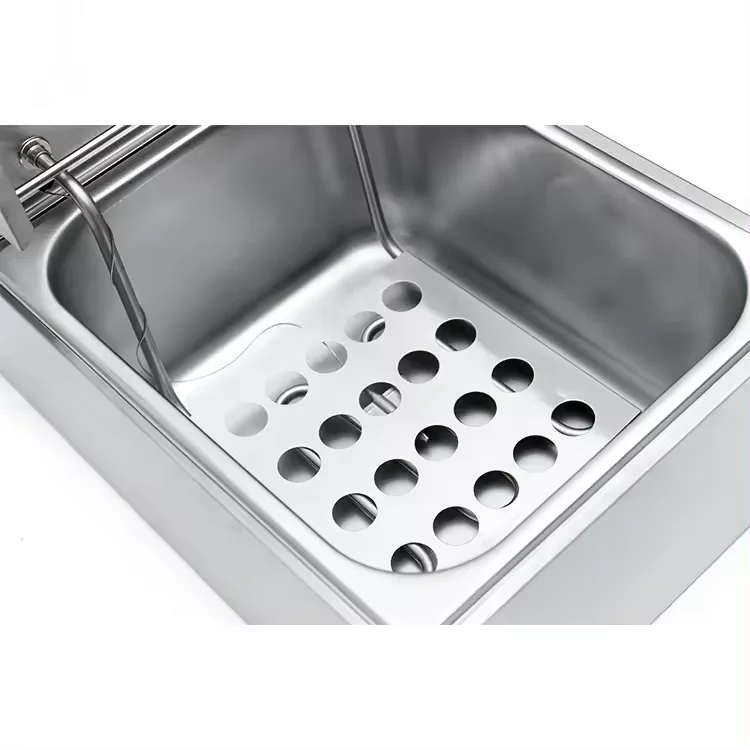 Equipamento comercial de fast food elétrico de aço inoxidável batatas fritas frango frito fritadeira