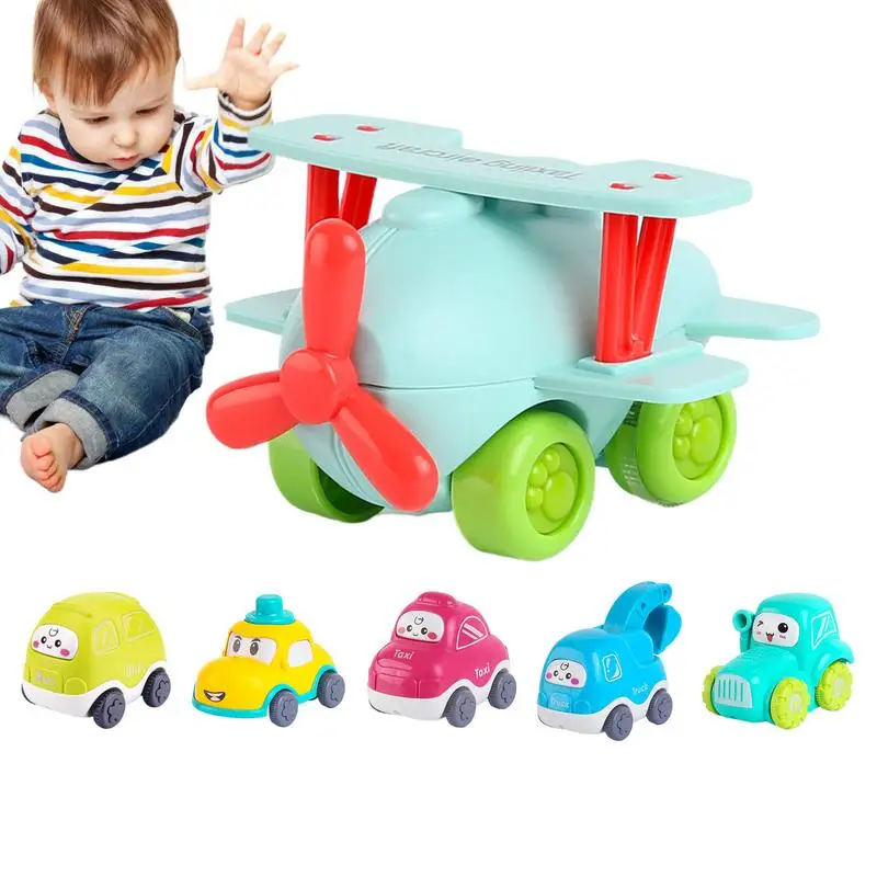 Friction Cars Cute Friction Powered Kids Cars Toy Kit Toy Cars Cartoon Wind Up Cars For Boys Birthday Gift Toys Early