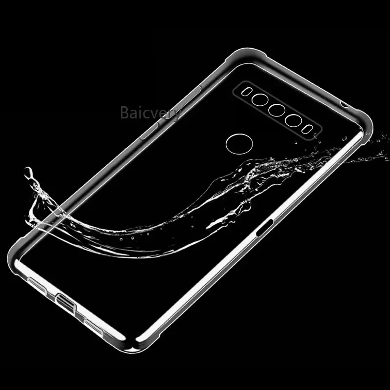 for TCL Plex 10L 10 Pro 10 SE 10 Plus 10SE 10Pro 10Plus Silicon Soft Clear Phone Casing Shockproof Full Case with Tempered Glass