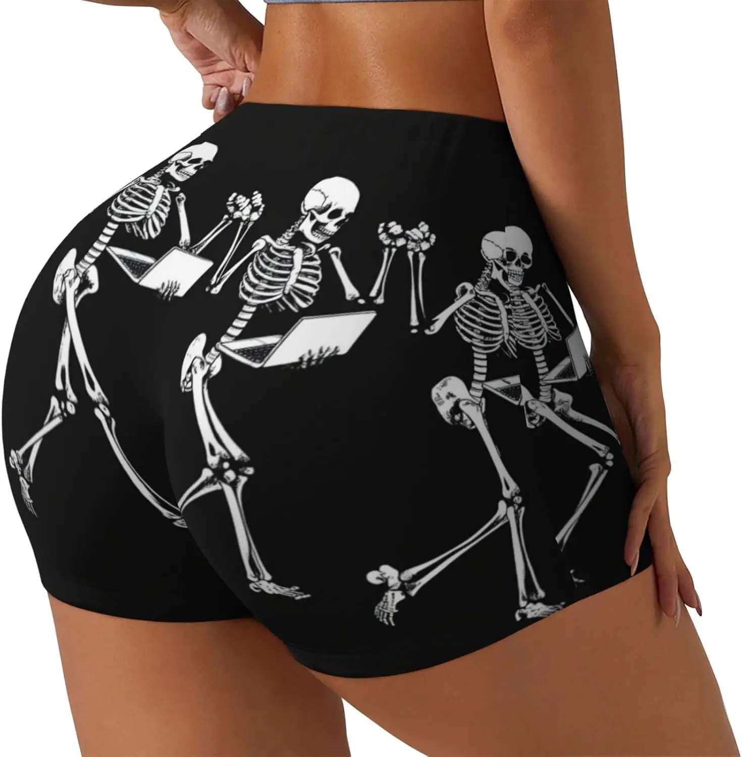 Pantalones cortos de gimnasio a prueba de sentadillas para mujer y niña, pantalones cortos deportivos para entrenamiento, Yoga, para correr, senderismo, pantalones cortos de gimnasio para motorista