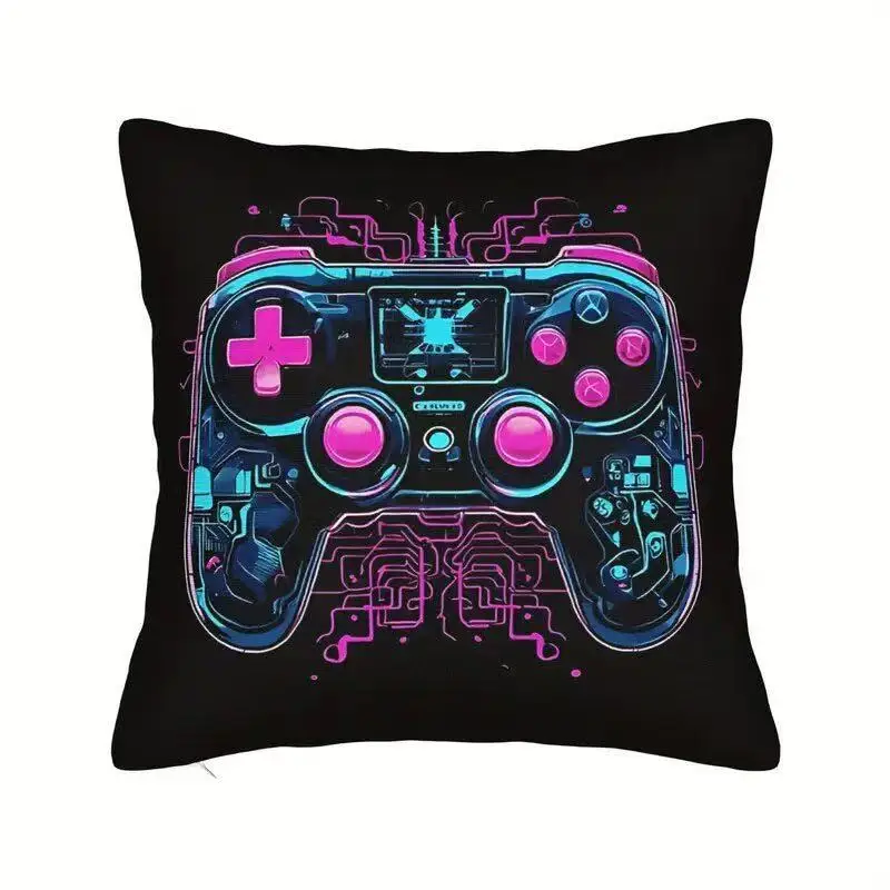 Unique Game Controller Pillowcase Living Room Sofa Decorations Cool Boys Bedroom Home Decors Cushion Cover Xmas Pad Wrap Gifts