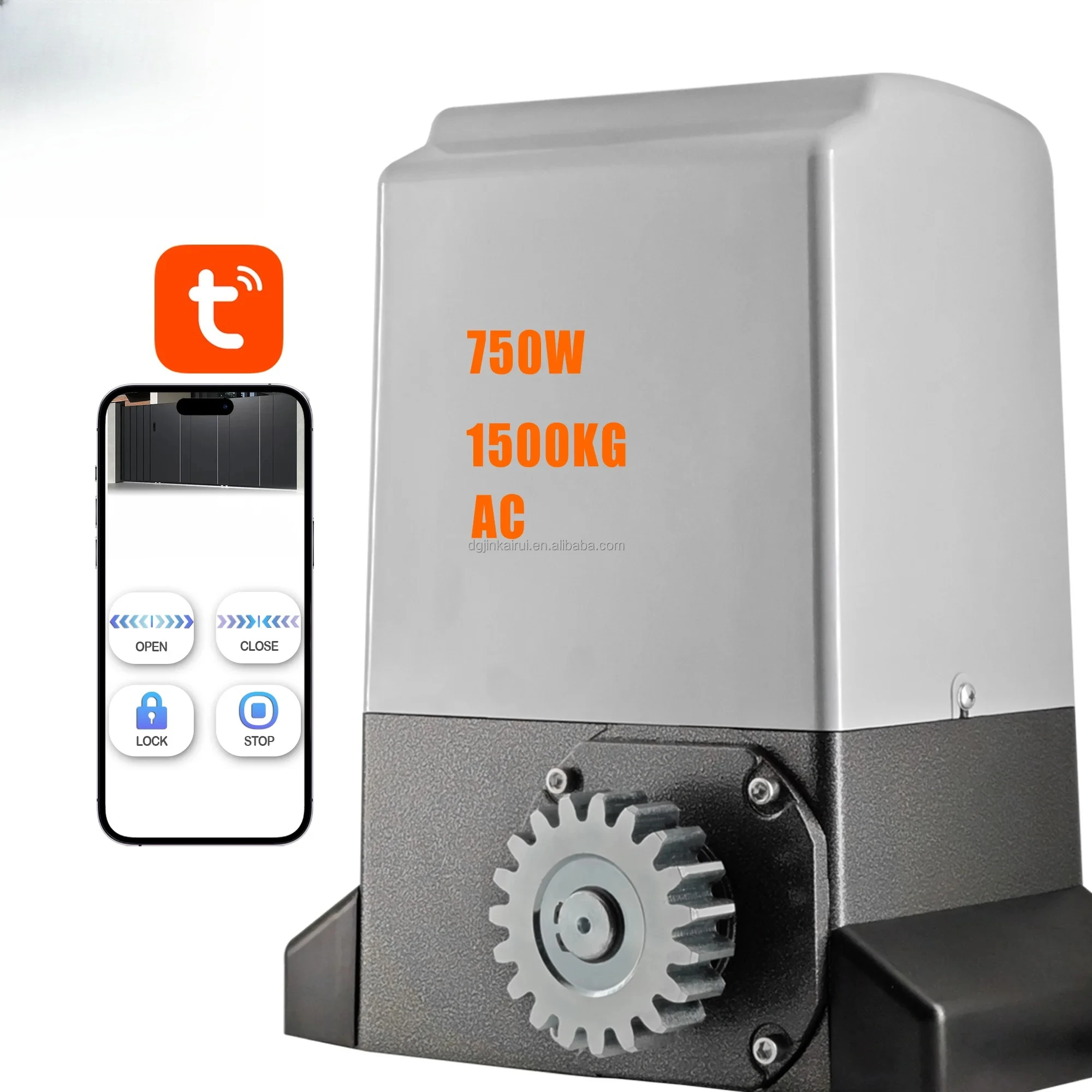 Sm art 750W Automatic Sliding Gate Motor Modern Design 1500kg Fence Door Opener Set for Villas AC 220V & 110V Compatible