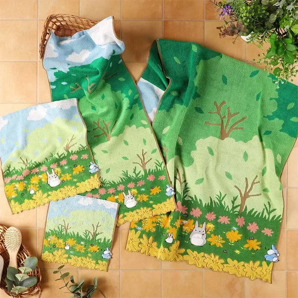 Cute 100% Cotton Embroidery Cartoon Towels Bathroom Hand Towel Batrh for Kids Adults Beach