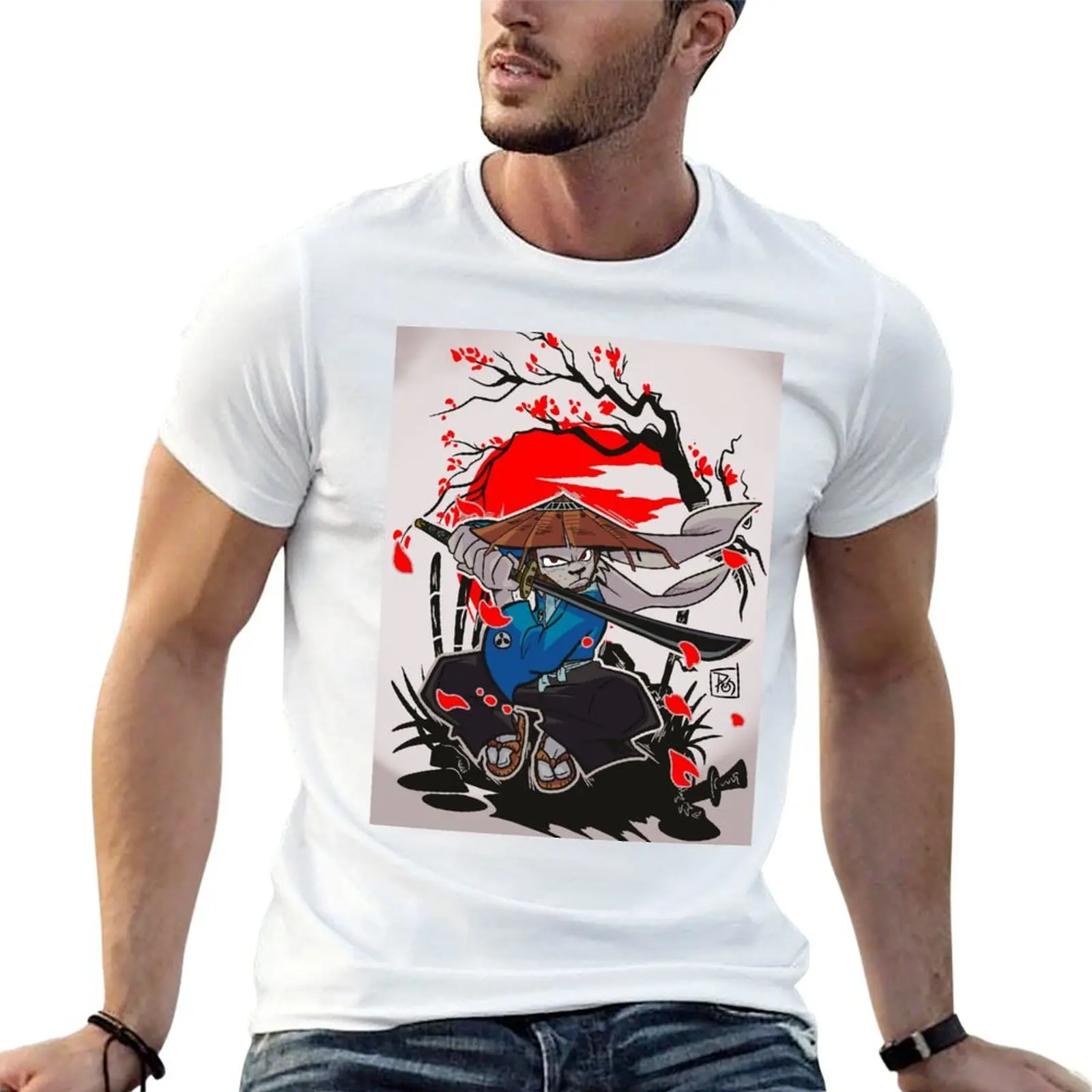 

fanart graphic funny T-Shirt for t man t man t shirt shirt Usagi graphic shirts yojimbo man cotton