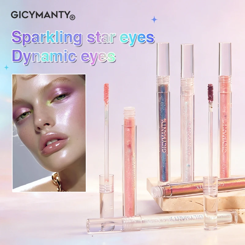 GICYMANTY Polarized Chameleon Liquid Eyeshadow Shimmer Glitter Long Lasting Waterproof Multi-Use Eye Highlight Blusher Makeup