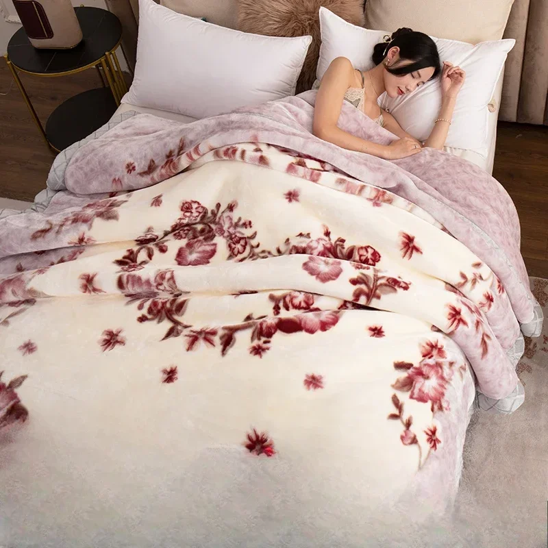 

Blanket winter thickened quilt spring and autumn flannel bed winter single velvet 5kg extra thick