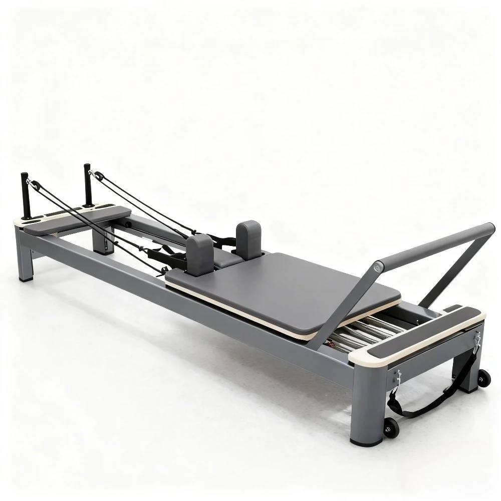Hot Sales Durable Commercial Pilates Reformer Machine Black Aluminum Pilates Reformer for Body Exercise