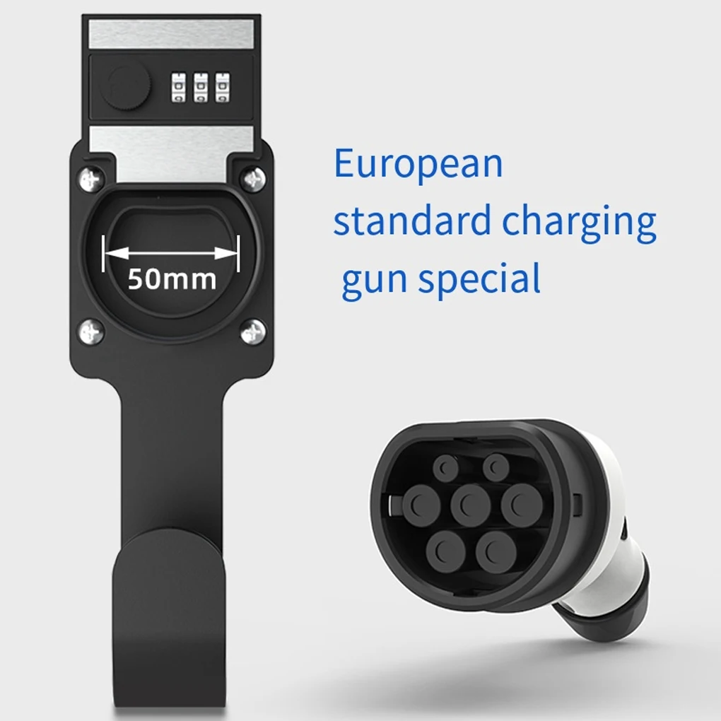壁掛け EV 充電器 J フック電気自動車充電ケーブルホルダーオーガナイザーユニバーサルタイプ 2 プラグ用パスワードロック付き