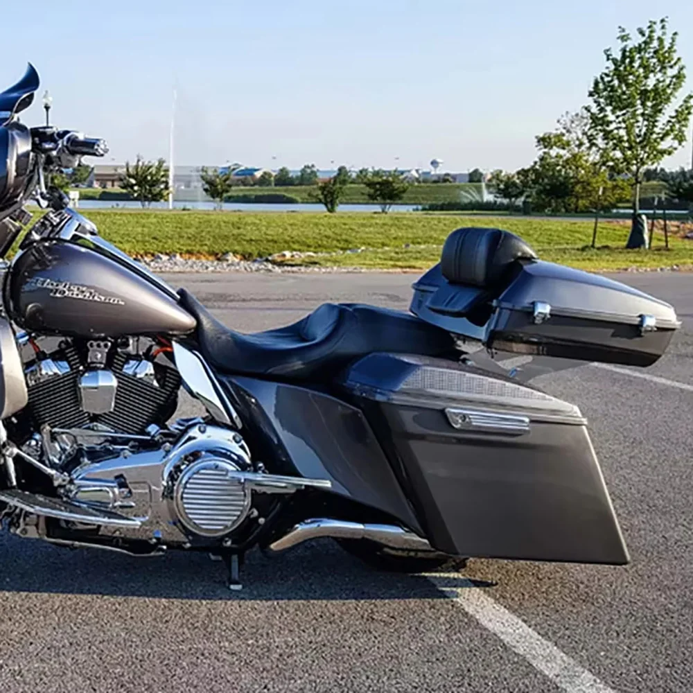 For Harley Road King Road Glide Street Glide Ultra Electra CVO 1997-2008 Motorcycle Rear Trunk Top Case Box Suitcase