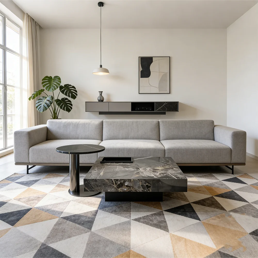 G*-High Quality Unique Green Marble Coffee Table Pattern Stone Furniture Solid Construction Stone Furniture