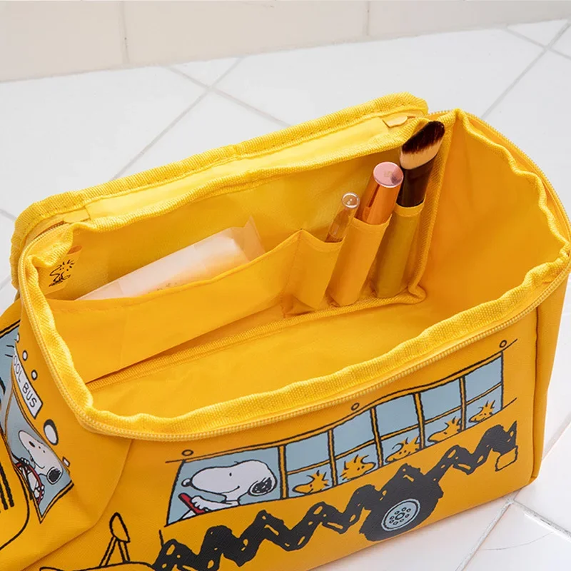 Snoopy Bus Shape Women Outdoor Storage Bag Toiletries Organize Cosmetic Bag Portable Waterproof Female Travel Make Up Cases Gift