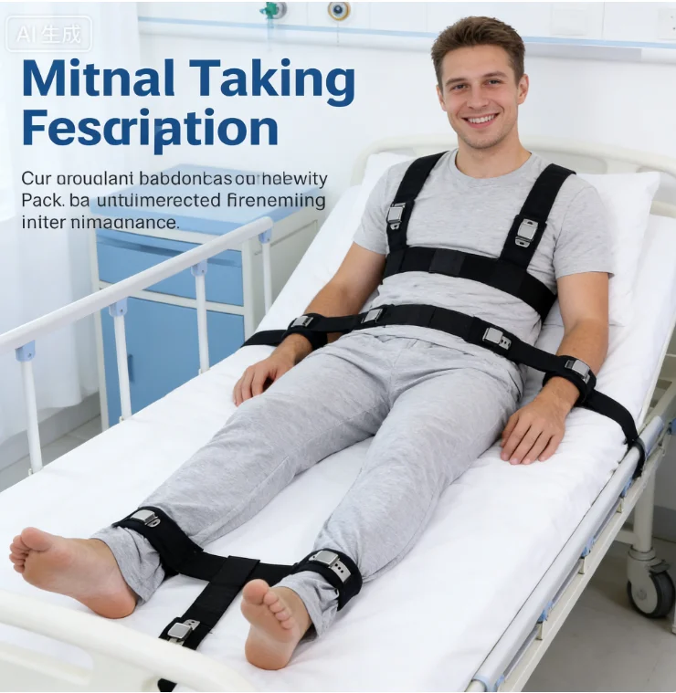 T-shaped Double Foot Restraint Belt Anti-scratch Anti-extubation Anti-self-injury Fast Fixing Belt Comfortable  Sturdy
