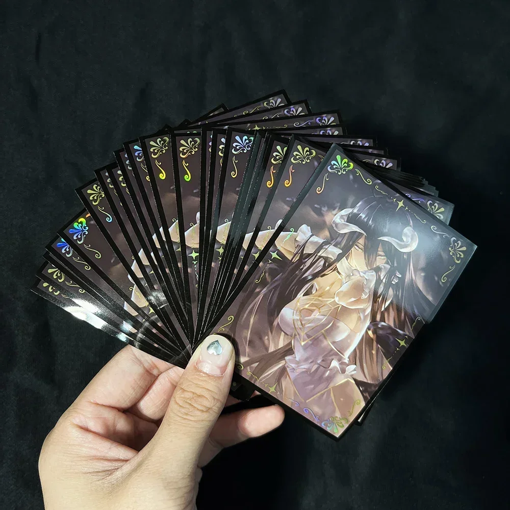 60PCS 67×92mm Holographic Flashing Overlord Anime Card Sleeves for MTG/PKM Categorizable Christmas/Birthday Present