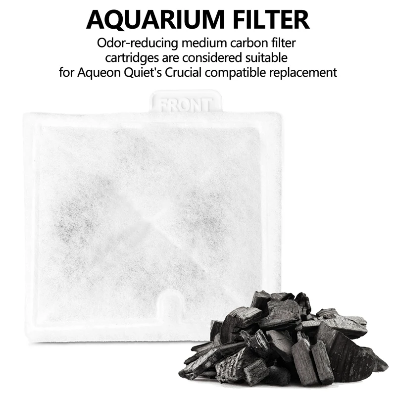 Promotion! 6 Aquarium Medium Charcoal Filter Cartridges,For Replacements Aqueon Quietflow Power 10