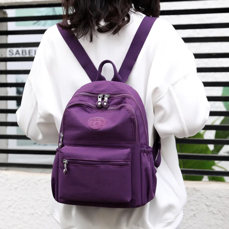 Backpack for Women 2024 New Backpack Fashion Travel Small Bag Outdoor Lightweight Oxford Cloth Simple Women's Bag