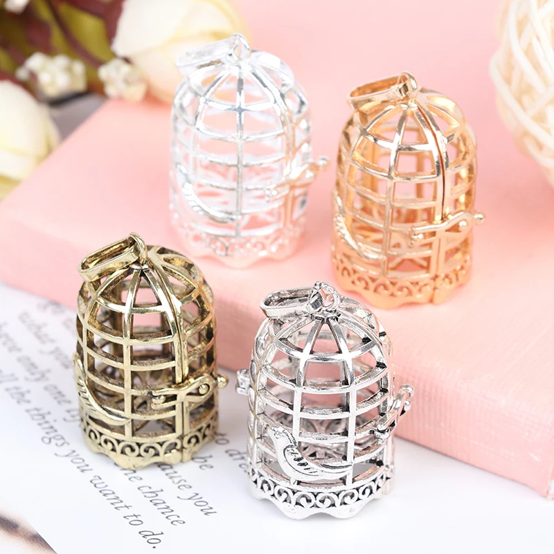 1:12 Scale Dollhouse miniature furniture metal bird cage for dollhouse decor