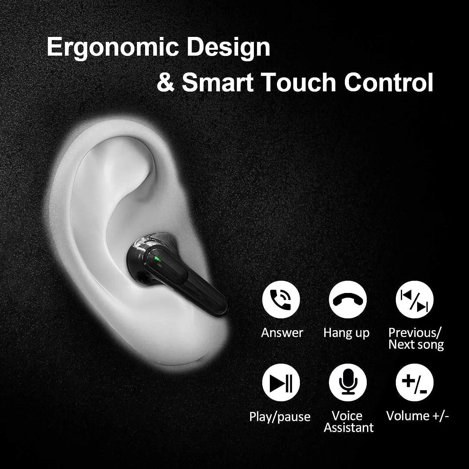 Pro 60 TWS Earbuds True Wireless Built In Microphone IPX7 Waterproof HD Physical Noise Cancellation Earphones