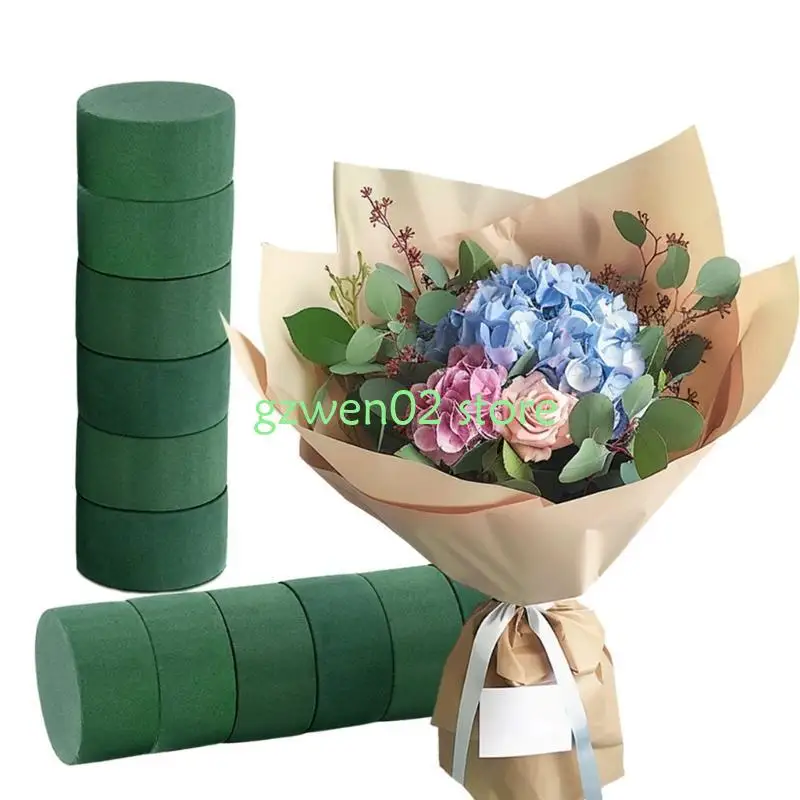

QXNB Pack of 12 Round Flower Foam Block with High Water Retention Perfect for Weddings Home Decors and Event Arrangement