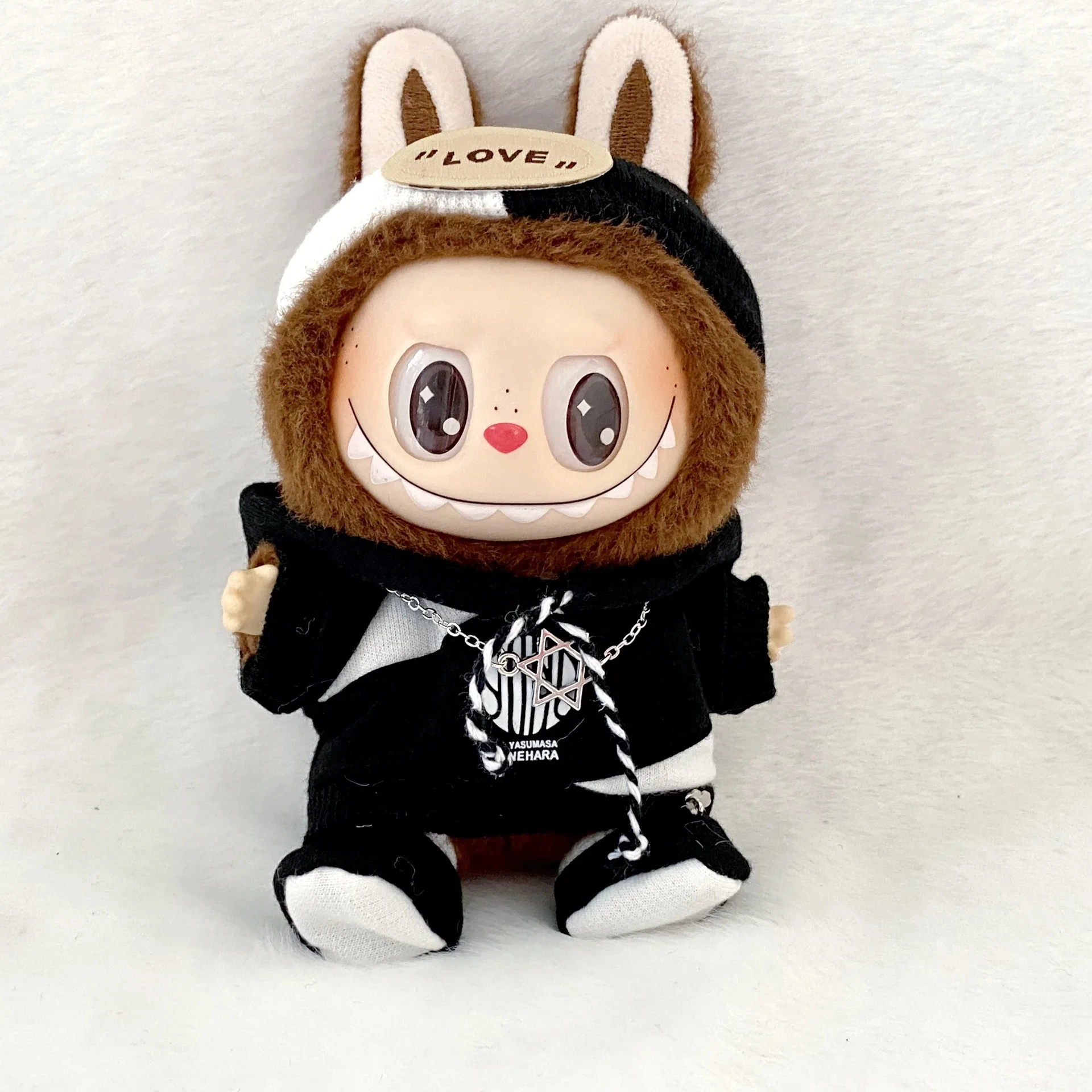 College Culturele Reizen Stijl Outfit Kleding Set voor 17 cm Labubu 3.0 Pluche Idool Poppen Accessoires Kid Cadeau Voor Kinderdag