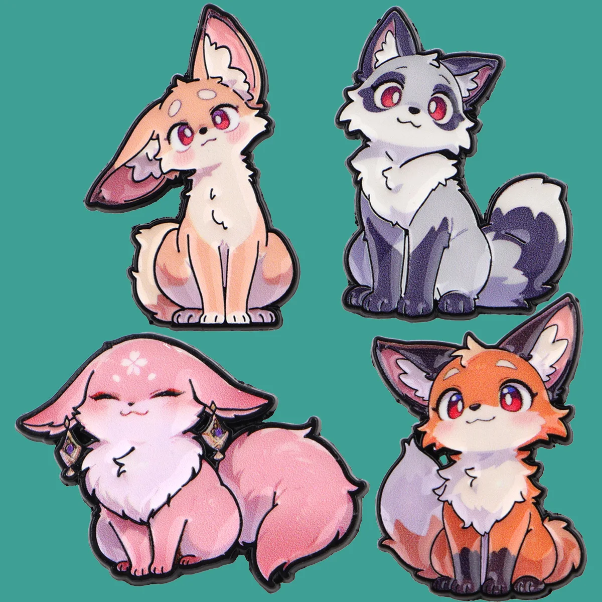 Yae Miko Fox Niedliche Cartoon-Emaille-Anstecknadel, Anstecknadeln für Rucksäcke, Spielabzeichen, Anime-Brosche für Kleidung, Schmuck, Geschenke für Freunde