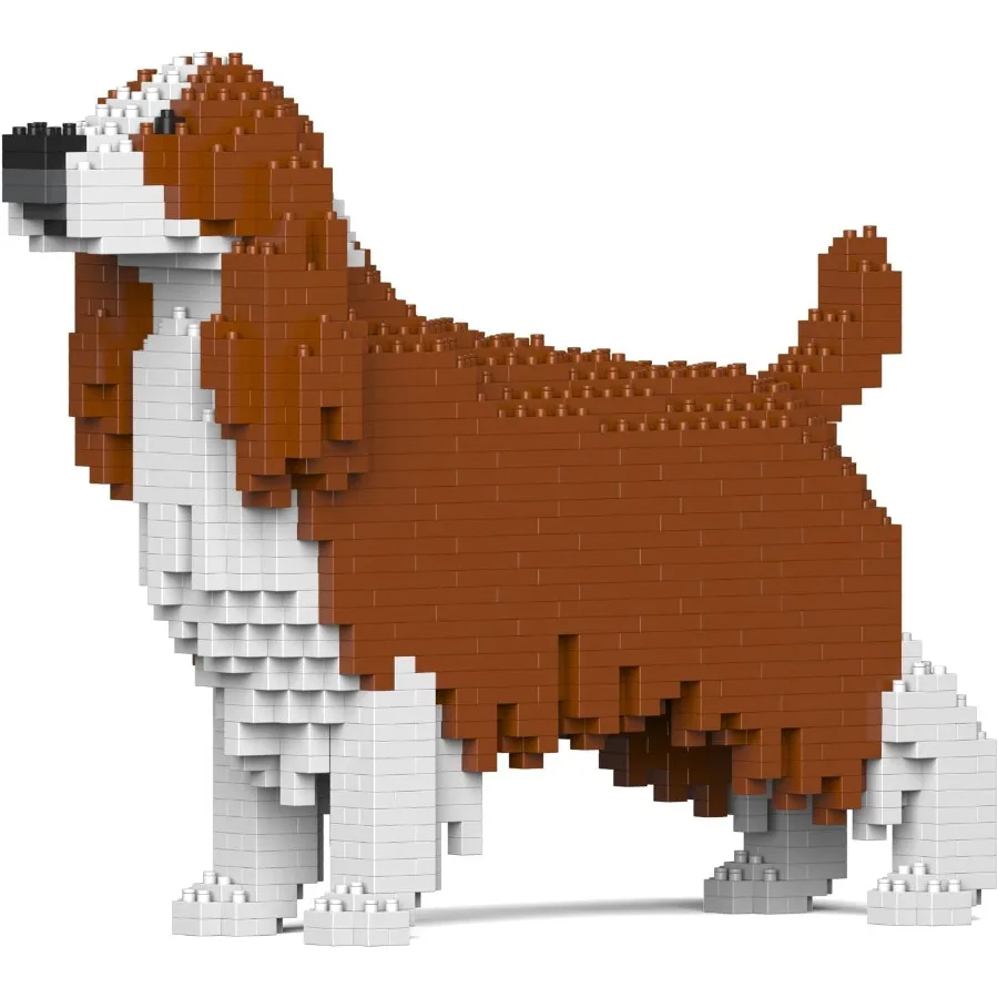 

JEKCA английский спрингер-спаниель 01SM01 пластиковые строительные блоки для собак для творческой конструкции и образовательных игр идеально подходят для детей