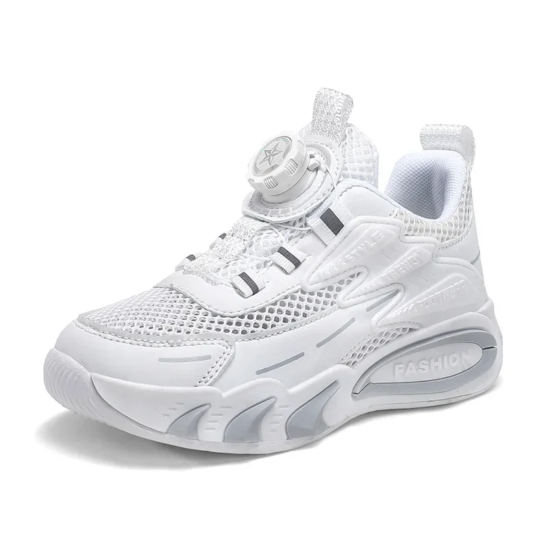

Wide Elastic Opening Kids Shoes Easy Put On And Off Breathable Upper Anti Slip Soft Sole Sports Sneakers