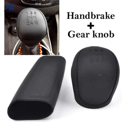 Car Auto Manual Silicone Shift Gear Head Knob Cover Handbrake Hand Brake Protector GRIP Shifter For Kia Rio 3 4 Solaris Qashqai