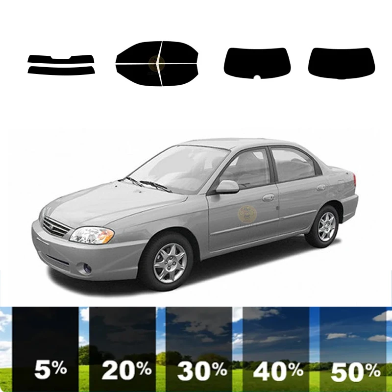 

precut Removable Window Tint Film For Car 100% UVR 5%-70%VLT Heat Insulation Carbon ﻿For KIA SPECTRA 4 DR SEDAN 2004-2004