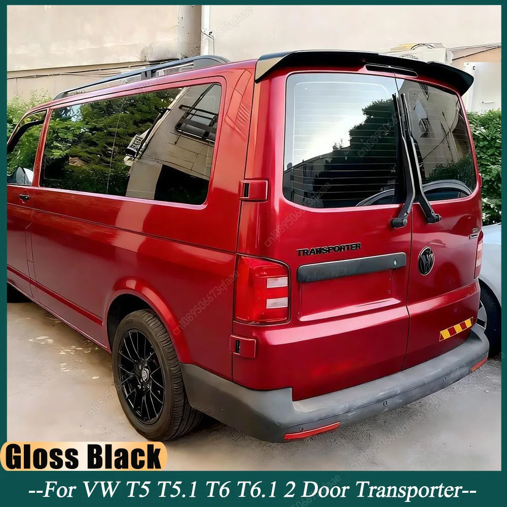 

ABS Gloss Black Car Rear Trunk Roof Spoiler Wing For Volkswagen VW T5 T5.1 T6 T6.1 Double Door Transporter Bodykits Tuning