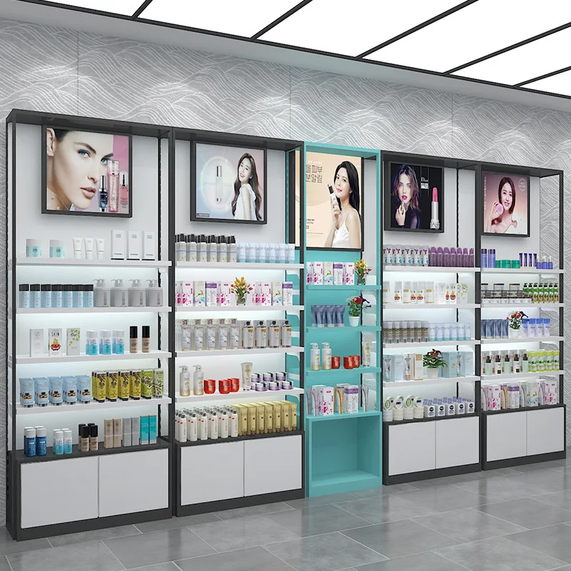 Custom. Cosmetic Display Cabinet Customizable Skincare Counter Beauty Store Display Rack Beauty Salon Product Display Cabinet Sh