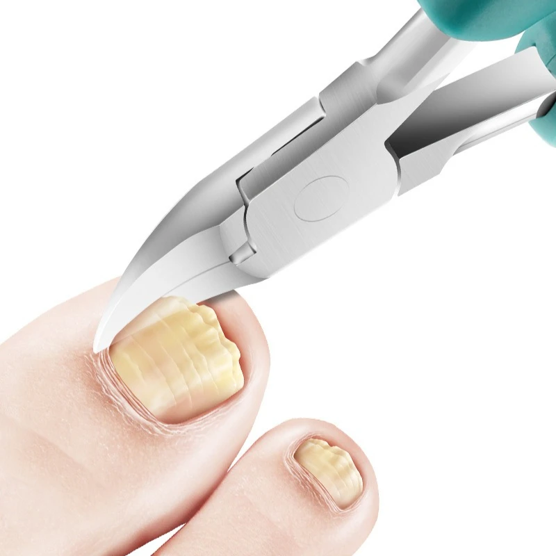 Professioneller Nagelknipser, Schneider für eingewachsene Zehennägel, dicke Nägel, abgestorbene Haut, Schmutzentferner, super scharfes Maniküre-Werkzeug mit gebogener Klinge