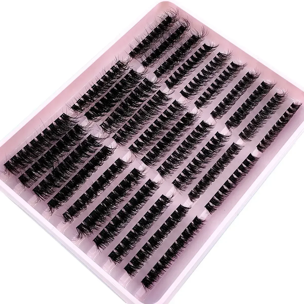 290/300 قطعة 5D رقيق سميكة رمش مجموعات D/DD حليقة Wispy الفردية جلدة 60 + 80 + 100 مزيج رمش ملحقات الرموش الصناعية