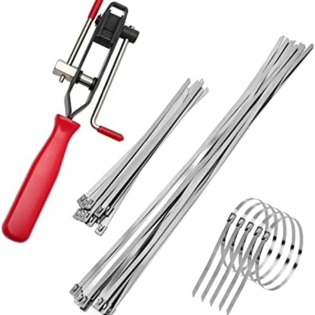 

Ear Banding Tool Axle Clamp Pliers Stainless Steel Clamps Black Coated Stamped Steel For CV Joint Installation