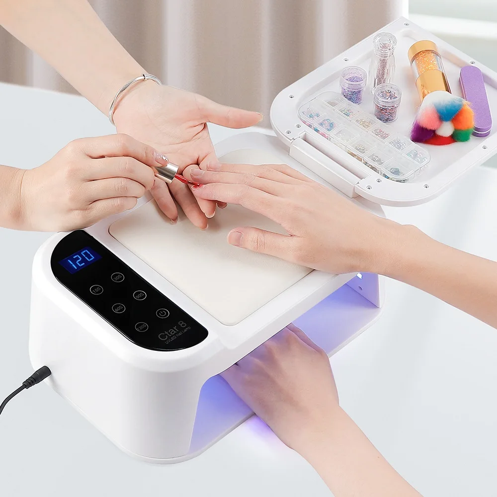 3 in 1 Nail Art LED UV Dryer Lamp Hand Pillow Fast Nail Dryer Nail Polish Curing UV Lamp Manicure Pedicure Salon Tool