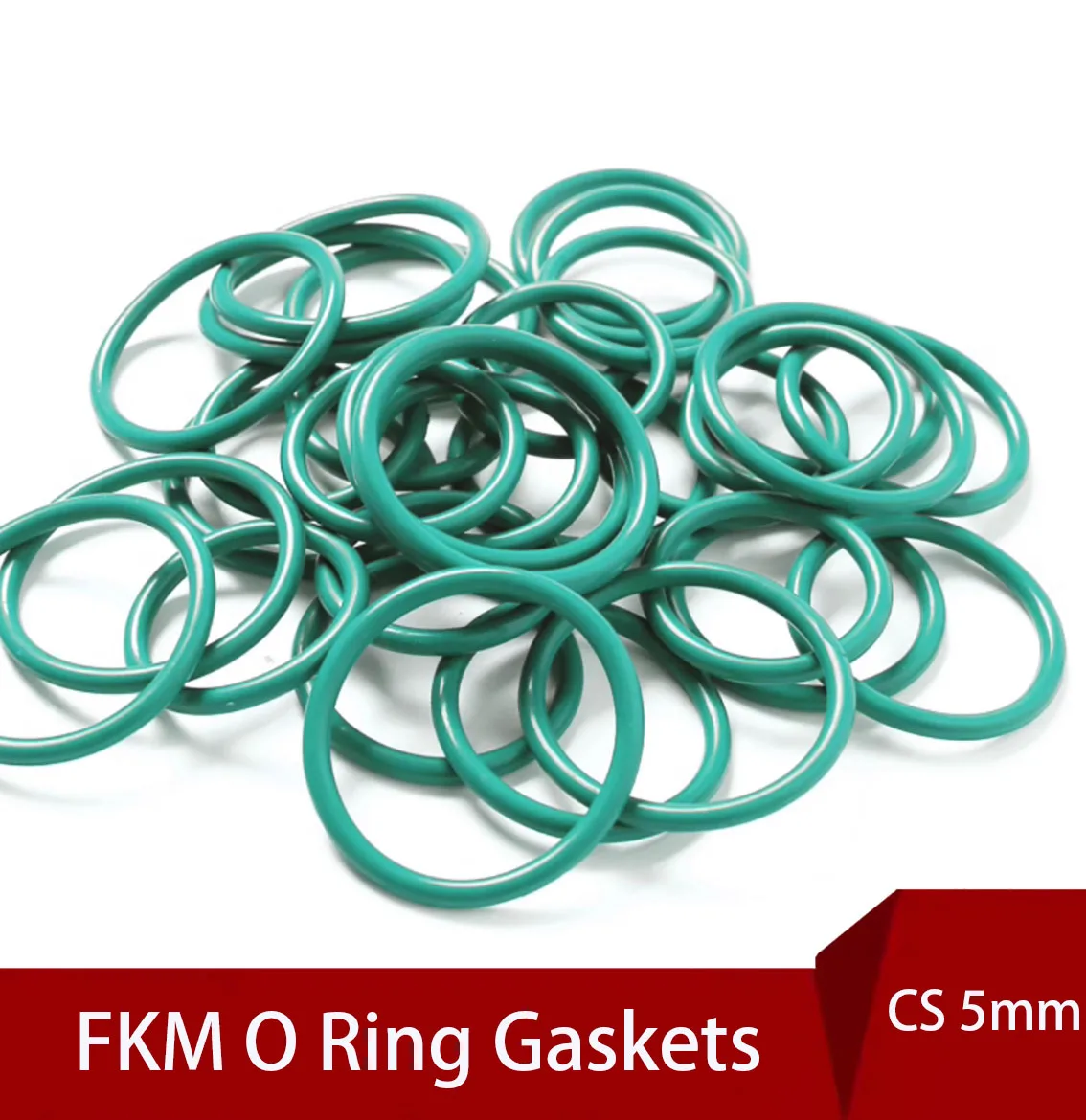

50 шт. индивидуальные FKM CS 5 мм зеленые фторкаучуковые уплотнительные кольца, наружный диаметр 250 мм, уплотнительное кольцо, шайба сальников